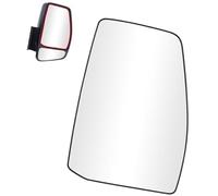 Qklyxr car side viewing glass Wing Mirror Upper Glass Non-Heated Right, for Ford, for Transit Custom 2012-2022 Driver Side Door Replacement BK2117K740BB 1766584(BLACK Driver Side Right Not Heated)