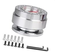 Qklyxr car steering mounting hub Car Tuning Steering Wheel Quick Release Hub Adapter Snap off Boss Kit Hubs(Silver)