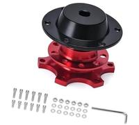 Qklyxr car steering mounting hub Steering Wheel Quick Release Hub Boss Kit Adapter, for 6 Hole Pqy3859 Car Hubs(Red)
