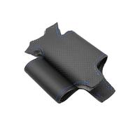 Qklyxr Car Steering Wheel Cover, for Citroen, for C4, for C-quatre 2007 2008 2009 Car Interior Steering Wheel Hand-stitched Leather Cover Braid Steering Wheel Steering Wheel Cover(BLACK Blue Line)