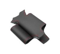 Qklyxr Car Steering Wheel Cover, for Citroen, for C4, for C-quatre 2007 2008 2009 Car Interior Steering Wheel Hand-stitched Leather Cover Braid Steering Wheel Steering Wheel Cover(BLACK Red Line)