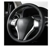 Qklyxr Car Steering Wheel Cover, for NISSAN, 2014, for X-TRAIL, for Qashqai, for Sentra 2013, for Teana Leather Interior Accessories Steering Wheel Cover(BLACK Yellow Thread)