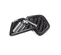 Qklyxr Carbon Fiber ABS Chrome Car Dashboard Side Air Conditioning Outlet Vent Frame Cover Trim, for BMW, 5 Series G30 2017 2018 LHD Interior Trim Strip