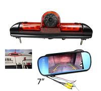 Qklyxr CCD Car Brake Light Reverse Camera, for Citroen, JUMPER III, for Fiat, DUCATO X250, for Peugeot, BOXER IR Rear Backup Monitor Kit Car Electronics(808CL with 6609)
