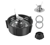 Qklyxr for Blender, Blade Assembly for Oster Osterizer for 4 Point Fusion Blades Assembly with 2 Piece Rubber Seal Gasket 4961 Smoothie Maker Cutter