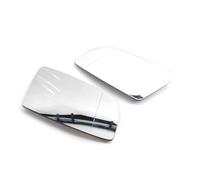 Qklyxr for BMW, 5 Series E60 E61 E63 E64 2003-2008 LeftRight Side Car Blue Heated Wide Angle Rearview Mirror Door Car Side Mirror Glass(BLACK White a Pair)