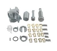 Qklyxr for, E46 3 Series Complete Door Lock Cylinder Front Left Side with 2 Keys Ignition Key Turn Lock Part(Black Repair Set)