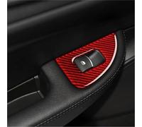 Qklyxr Gear Shift Panel Trim Car Sticker Window Lift Switch Control Carbon Fiber Decal Cover, for Alfa Romeo Giulia 952 2017-2019 Car Gear Shift Trim Panel(Black RHD red)