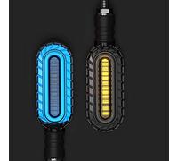 Qklyxr LIGHT Turn Signals Motorcycle Flasher Light Built Relay Stop Universal Indicator Motorcycle Indicator Light(NEW 2 BLUE)