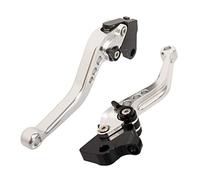 Qklyxr Motorcycle Brake Clutch Levers CNC Short Adjustable Brake Handle Accessories, for Aprilia Shiver 900 Dorsoduro 900 2017-2018 Motorcycle Brake Lever(Silver)