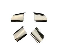 Qklyxr Steering Wheel Decoration Cover Stickers, for Ford, for Focus 2 MK2 2005-2011, for KUGA 2008-2012, for C-MAX 2007-2010, Car Accessories Car Steering Wheel Sticker Overlay(Silver)