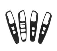 Qklyxr Window Lift Switch Button Panel Cover Trim, for Hyundai, Santa Fe 2019-2021 Interior Door Armrest Decoration Window Control Trim Car Window Switch Cover(BLACK Black)