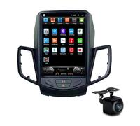 QKPFCVG Car Radio Stereo 9.7 inches Tesla Style Touchscreen USB Media Player Android 15 Multimedia Autoradio Support SWC GPS Navigation FM USB Bluetooth WIFI with HD Camera, for Ford Fiesta 2009-2017