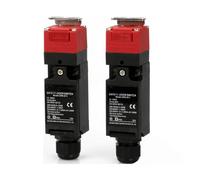 QKS8 SRK D11 Door Switch Waterproof Limit Switches IP65 Lock Doors Key Switch Cable Gland PG11 D4NS-1BF, 2-Pack, Red IDGTTLDF(SRK D11 (1NC 1NO))
