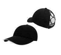 QKURT 1PCS Kids Girls Boys Baseball Cap, Children's Visors Quick-Drying Water-Repellent Sun Hat Outdoor Sun Shading Longer Brim Ponytail Hat Baseball Cap for 2-6 Years Baby Boys Girls Infant Black