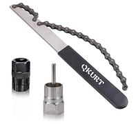 QKURT Bike Chain Whip Tool Kit, 3PCS Cycle Cassette Removal Tool Fit for 7,8,9,10,11,12 Speed Chains