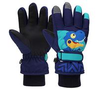 QKURT Kids Ski Gloves, Winter Warm Windproof Snow Mittens Girls Boys Cold Weather Gloves for 2~13 Years Old Kids Sledding Snowboard Skating Cycling Running and Outdoor Activities