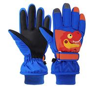 QKURT Kids Ski Gloves, Winter Warm Windproof Snow Mittens Girls Boys Cold Weather Gloves for 2~13 Years Old Kids Sledding Snowboard Skating Cycling Running and Outdoor Activities