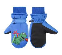 QKURT Kids Ski Gloves, Winter Windproof Snow Mittens Children Warm Gloves Girls Boys Cold Weather Mittens for 2~5 Years Old Kids Sledding Snowboard Skating Cycling Running and Outdoor Activities