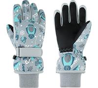 QKURT Kids Ski Gloves, Winter Windproof Snow Mittens Thermal Insulation Mitts Girls Boys Cold Weather Mittens for 4~13 Years Old Kids Sledding Snowboard Skating Cycling Running and Outdoor Activities