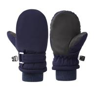 QKURT Kids Winter Ski Gloves, Children Cold Season Warm Gloves with Solid Color Thermal Windproof Glove Daily Use Mitten Unisex Cycling Running Non Slip Mitten Boys Girls Waterproof Glove Age 1-10