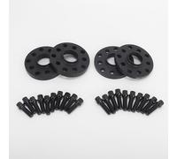 QKVBKAU 2x15mm, 2x 20mm Black Wheel Spacers, Radius Bolts for Audi VW TT 5x100/112 57.1