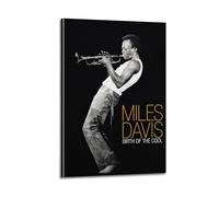 QKVPMNRQ Miles Davis Decor Living Room Canvas Wall Art Modern Family Bedroom 16x24inch(40x60cm) Frame-style