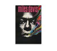 QKVPMNRQ Miles Davis Decor Living Room Canvas Wall Art Modern Family Bedroom 24x36inch(60x90cm) Unframe-style