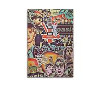 QKVPMNRQ Oasis Knebworth 1996 Decor Living Room Canvas Wall Art Modern Family Bedroom 12x18inch(30x45cm) Unframe-style