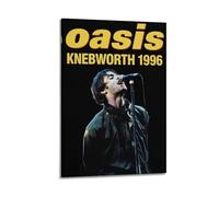 QKVPMNRQ Oasis Knebworth 1996 Decor Living Room Canvas Wall Art Modern Family Bedroom 12x18inch(30x45cm) Frame-style