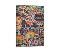 QKVPMNRQ Oasis Knebworth 1996 Decor Living Room Canvas Wall Art Modern Family Bedroom 16x24inch(40x60cm) Frame-style