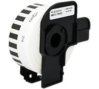 QL Label Roll Compatible Brother DK-22214 5D22214-WT Adhesive Black on White 12 x 91 mm