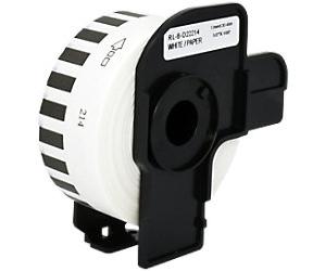 QL Label Roll Compatible Brother DK-22214 5D22214-WT Adhesive Black on White 96 x 91 mm