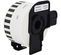 QL Label Roll Compatible Brother DK-22225 RL-B-D22225T Adhesive Black on White 38 x 91 mm