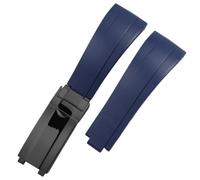 QL Supply Co 21 20mm Glide Lock Micro Adjust Rubber watchband for Watch Strap(Blue Light Blue,20mm)