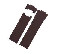 QL Supply Co 25mm*12mm Watch Accessories Waterproof Silicone Rubber Watch Band Wrist WatchBand Belt for Men Strap (Brown-No Buckle)
