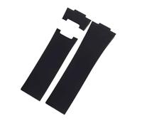 QL Supply Co 25mm*12mm Watch Accessories Waterproof Silicone Rubber Watch Band Wrist WatchBand Belt for Men Strap (Black-No Buckle)