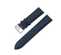 QL Supply Co Embossed Leather Watchbands 12/14/16/18/20/22mm Watch Band Strap Stainless Steel Buckle 10 Colors Leather Belt Bracelets(Blu,12mm)