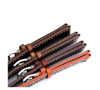 QL Supply Co Handmade Brown Leather Watchband 20 22 18MM Soft Antique Style First Layer Leather Strap for Men and Women