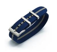 QL Supply Co Nylon Straps 20mm 22mm Watchbands Durable French Troops Parachute Special Elastic Watch Bands Replacement Men(Blue Sand,20mm)