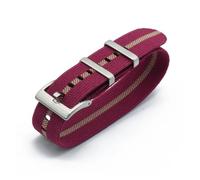 QL Supply Co Nylon Watch Straps 20mm 22mm Watchbands Durable French Troops Parachute Special Elastic Bands Replacement(Pink Sand,20mm)