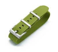 QL Supply Co Nylon Watch Straps 20mm 22mm Watchbands Durable French Troops Parachute Special Elastic Bands Replacement(Deep Green,20mm)