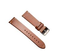 QL Supply Co Oil Wax Cowhide Leather Wristwatch Strap 18mm 19mm 20mm 21mm 22mm Quick Release Retro Watchband(Yellow Brown,20mm)