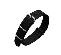 QL Supply Co Soft Reinforced Canvas Strap, Waterproof, Sweatproof Dustproof 20MM 22MM, Black Green Khaki Soft Bracelet, Not Nylon Watchband