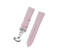 QL Supply Co Soft Ultra Thin Leather Watchband 18mm 20mm 22mm with Stainless Steel Buckle Men Women Casual Wristband(Pink,22mm)