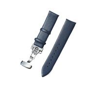QL Supply Co Soft Ultra Thin Leather Watchband 18mm 20mm 22mm with Stainless Steel Buckle Men Women Casual Wristband(Blu,20mm)