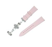QL Supply Co Soft Ultra Thin PU Leather Watchband 18mm 20mm 22mm with Stainless Steel Buckle Casual Wristband(Pink,18mm)