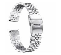 QL Supply Co Stainless Steel Watch Band Watchband 24mm 26mm 28mm 30mm Solid Metal Fashion Steel Strap 18/19/20/21/22mm(Silver,20mm)
