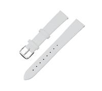QL Supply Co Ultra Thin PU Leather Watch Strap 16mm 18mm 20mm 22mm Universal Replacement Watch Band Soft Wrist Belt(White,22mm)