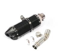 QLASIC ATV Exhaust Muffler Pipe For HON&DA CB500X CB500F CBR500 CBR500R 38-51mm Motorcycle Modified Exhaust Muffler Pipe Mid Link Pipe Escape DB Killer (Color : A)